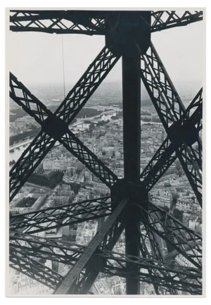 Eiffel Tower, France, 1950s, Black & White Photograph