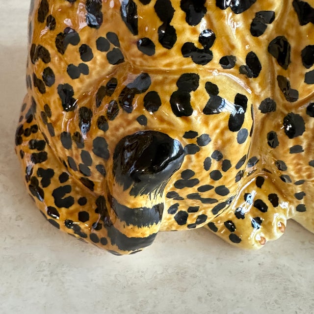 Mid-Century Italian Handmade Ceramic Baby Leopards, 1970s, Set of 2 For Sale - Image 12 of 17