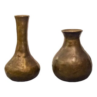 Italian Vases in Bronze, 1960s, Set of 2 For Sale