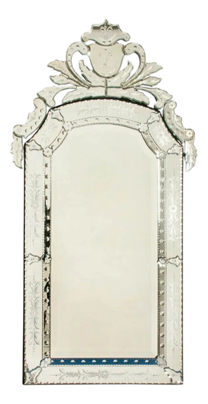 Wheel Engraved and Cut Venetian Mirror by Maitland-Smith
