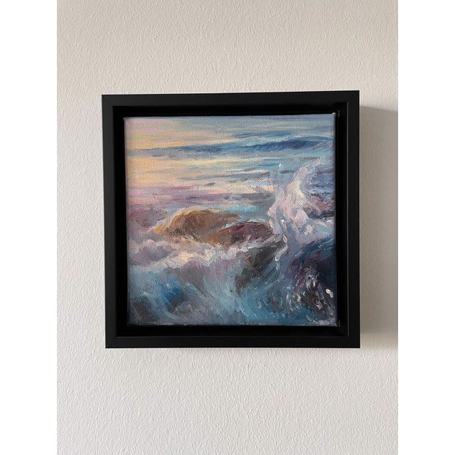 Abstract Dancing Waters I by Elena Degenhardt | Oil on canvas Abstract depiction of ocean waves. For Sale - Image 3 of 3