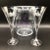 Lucite knob handle Louis Roederre champagne cooler and two Made in Sweden Orrefors champagne toasting flutes. The Orrefors...