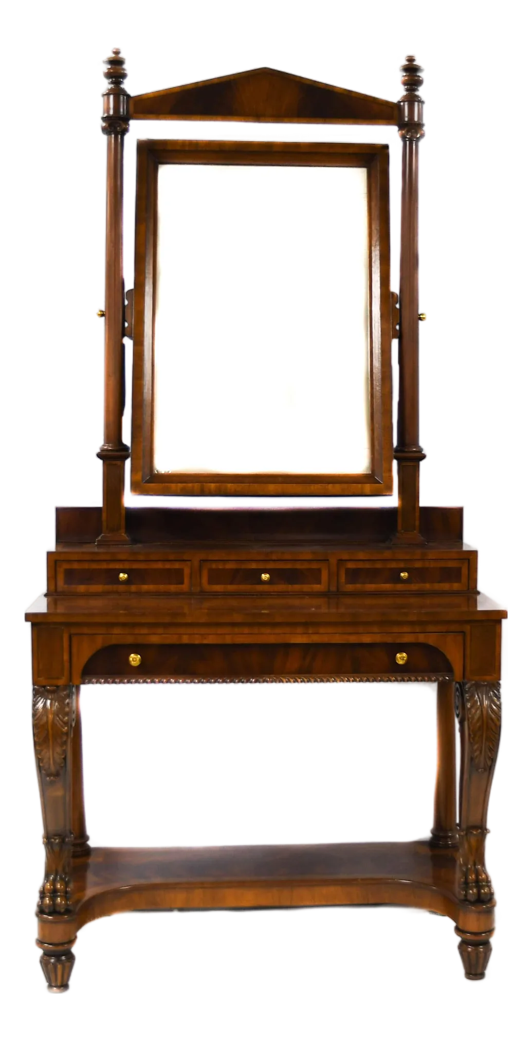 Maitland-Smith Empire Vanity Dressing Table With Mirror | Chairish