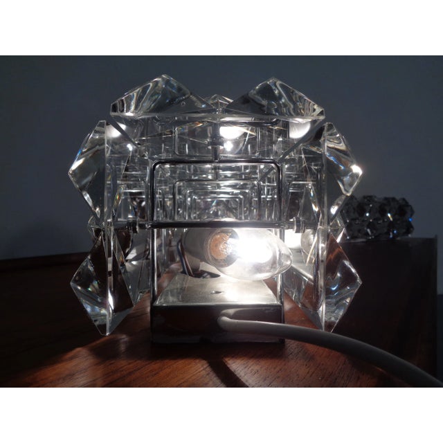 Chrome Plated & Crystal Glass Flush Mount Wall Lights from Kinkeldey, 1970s, Set of 2 For Sale - Image 16 of 18