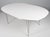 Piet Hein & Bruno Mathsson ellipse dining table new laquererd white, with alu side list. Legs in chromed steel. Made by...