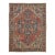 Antique Persian Heriz Rug With Geometric Medallion in Red & Blue - Rug & Kilim For Sale