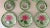 Contemporary Gloria Vanderbilt's Green and Pink Rose Dinnerware for Taste Setter by Sigma-Set of 12 For Sale - Image 3 of 7