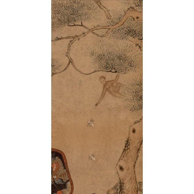 Textile 19th Century Chinese School Painting on Silk For Sale - Image 7 of 10