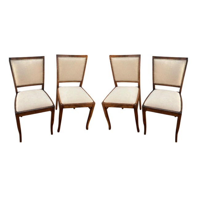 Polish Postmodern Art Deco Style Dining Chairs, 1960s, Set of 4 For Sale