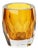 Giacomo Hand Made Cut Polished Glass Vase/Hurricane, Amber For Sale