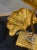 Late 20th Century Pair of Gilt Bronze Ginkgo Leaf Table Lamps With Shades For Sale - Image 4 of 13