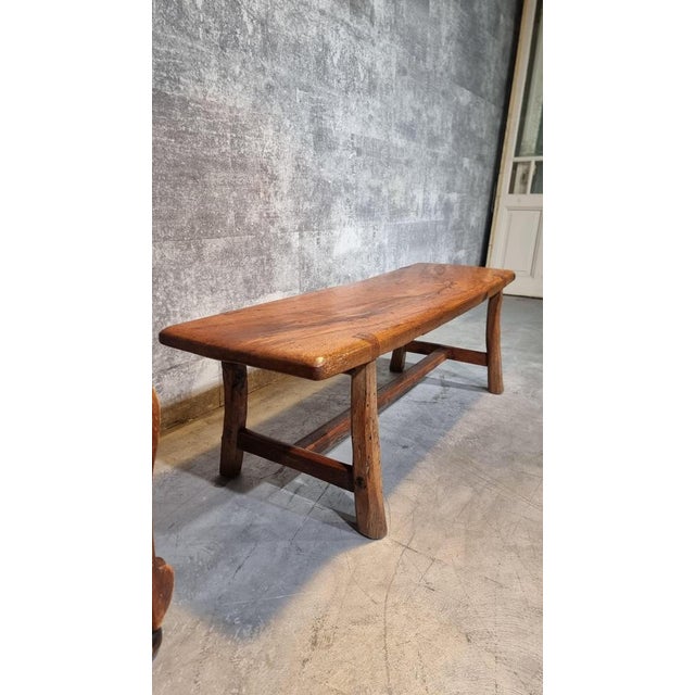 Vintage Brutalist Coffee Table in Acasia, 1970s For Sale - Image 6 of 18