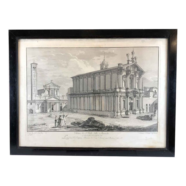 Domenico Aspari, San Paolo Delle Nuache Milan, 1788, Etching, Framed For Sale