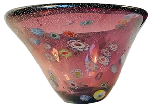 Mid-Century Millefiori Murano Glass Bowl, 1970s