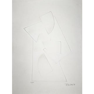 Hans Richter, Untitled Abstract, Embossing on Paper, 1970s For Sale
