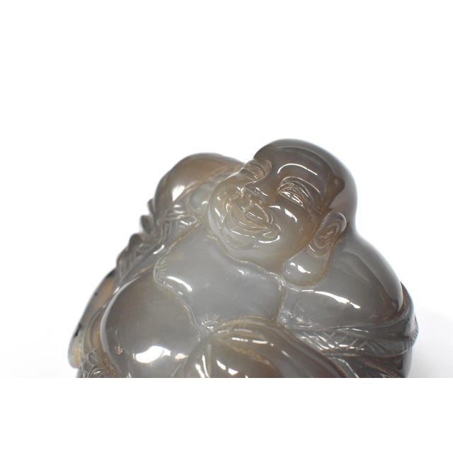 Large Agate Gemstone Happy Buddha For Sale - Image 12 of 13