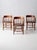 Antique Wood Captain's Chairs Set 3 For Sale - Image 10 of 15