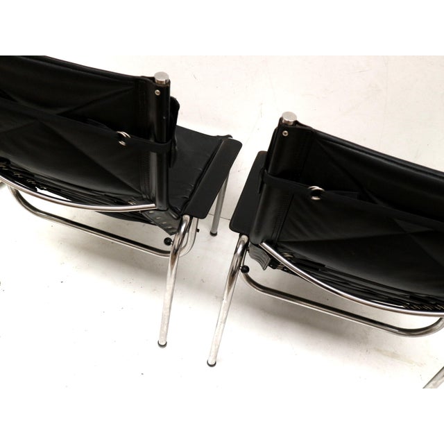 Vintage Black Leather Chair by Hans Eichenberger For Sale - Image 16 of 18