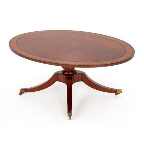 Regency Revival Coffee Table in Flame Mahogany, 1920s For Sale - Image 6 of 6