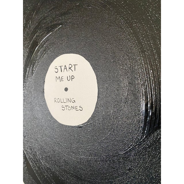 "Start Me Up by Rolling Stones" from Jack Olsen's Vinyl Record series. - Acrylic paint on thick gallery canvas - 20" x 20"...
