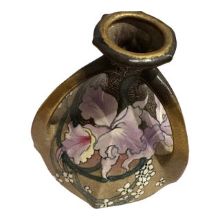 Antique Hand Painted Ceramic Vase by Teplitz For Sale