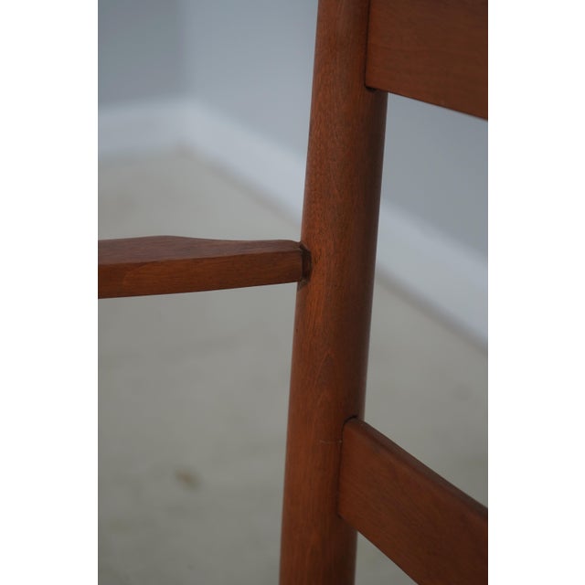 Nichols & Stone Set of 6 Shaker Style Cherry Ladder Back Dining Chairs For Sale - Image 15 of 18