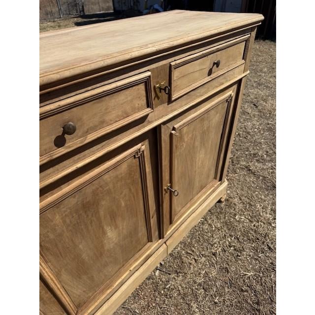 18th Century French Louis Philippe Solid Walnut Bleached Sideboard / Buffet. For Sale - Image 13 of 18
