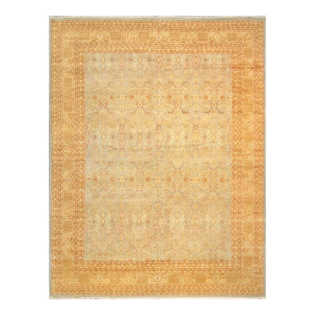 Pasargad Home Tabriz Wool Area Rug-12' 0" X 15' 8" , L. Blue For Sale