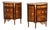 Louis Xvi, Diminutive Demilune Commodes, Inlaid Wood, Bronze, France, 19th C. For Sale