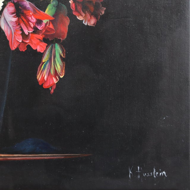 I Want That Kind of Forever That Burns Bright - Original Floral Bouquet Still Life Oil Painting For Sale - Image 4 of 9