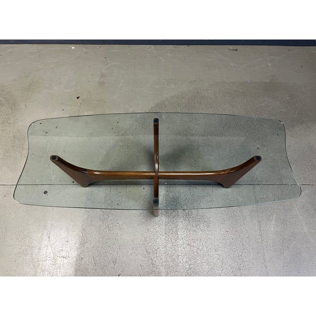 Mid-Century Scandinavian Teak and Glass Coffee Table, 1960s For Sale - Image 9 of 12