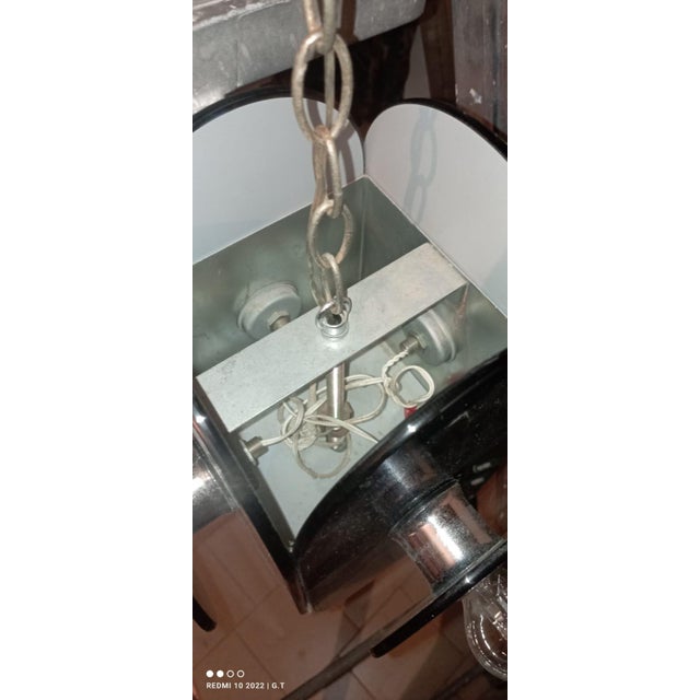 1970s Space Age Italian Glass Pendant Lamp from Arte Linea, 1970 For Sale - Image 5 of 11