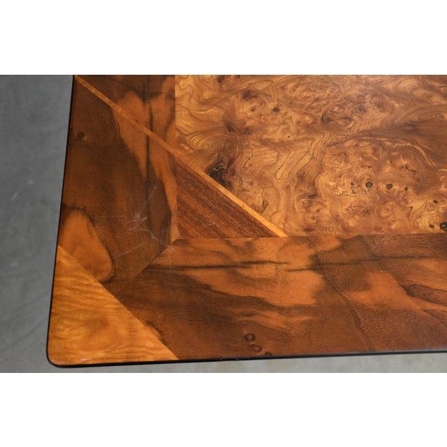1970s Dell'Arredamento for Miniforms 94" Burl Dining Table For Sale - Image 11 of 13