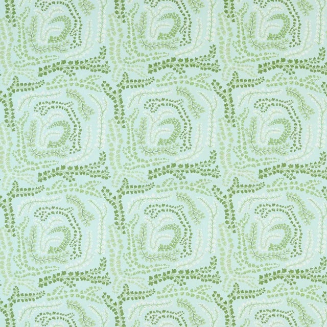 Harlequin Fayola Fabric in Seaglass/Clover/Awakening For Sale