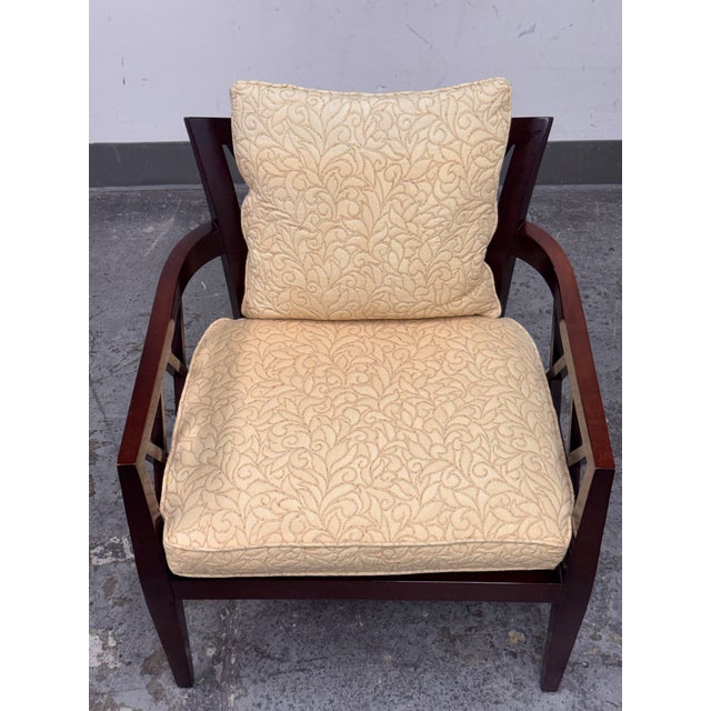 Brown Barbara Barry for Baker Furniture Double X Arm Chair For Sale - Image 8 of 12