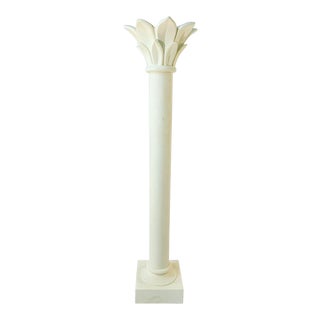 Vintage Plaster Palm Tree Torchiere Floor Lamp For Sale