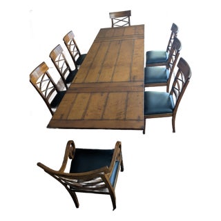 2002 Baker Milling Road Italian Provincial Maple Dining Set - 9 PCS For Sale