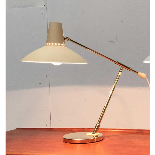 Cream Mid-Century German Table Lamp, 1960s For Sale - Image 8 of 17