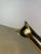 Metal Vintage Minimalist Solid Brass Long-Handled Shoehorn For Sale - Image 7 of 9