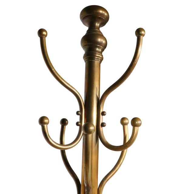 Vintage Brass Coat Rack Umbrella Stand For Sale - Image 12 of 13