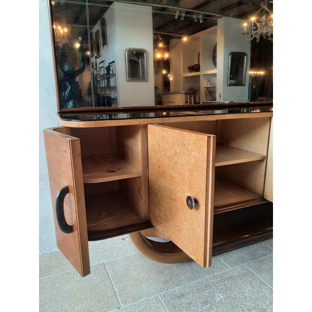 Mid-Century Italian Sideboard with Mirror attributed to Osvaldo Borsani, 1940s For Sale - Image 6 of 18