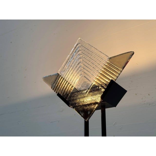 Black Floor Lamp with Murano Glass, Italy, 1980s For Sale - Image 8 of 16