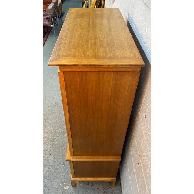 Goldenrod Vintage Faux Lattice Front Gentleman's Chest by Thomasville For Sale - Image 8 of 16
