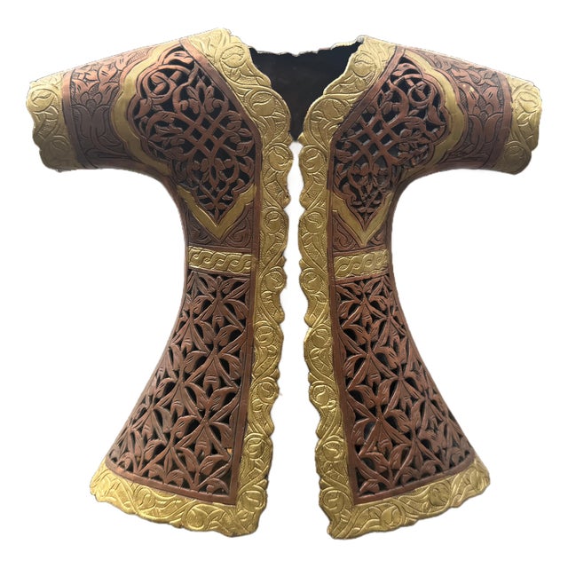 Dual-Tone Engraved Brass Kaftan For Sale