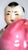 Wood 1940s Hand Painted Porcelain Chinese Figuirines on Gourds Bearing Gifts - a Pair For Sale - Image 7 of 12