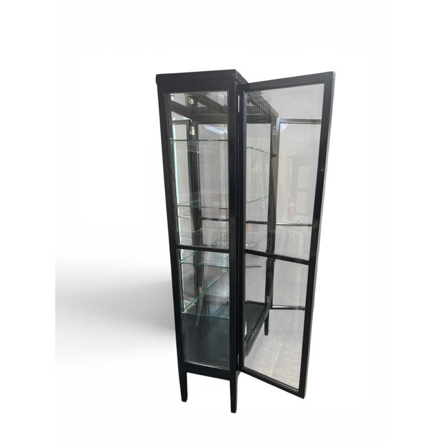 Original Display Cabinet circa 1910 (No. 2661) Wood type: Beech Color: Black Dimensions: Height: 194 cm Width: 100 cm...