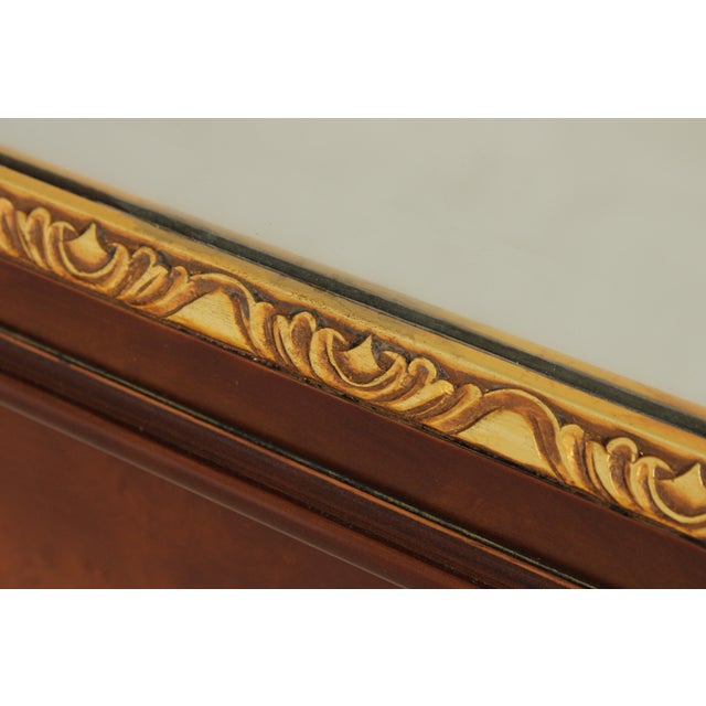 Colonial Williamsburg Chippendale Style Burl Walnut Wall Mirror For Sale In Philadelphia - Image 6 of 14