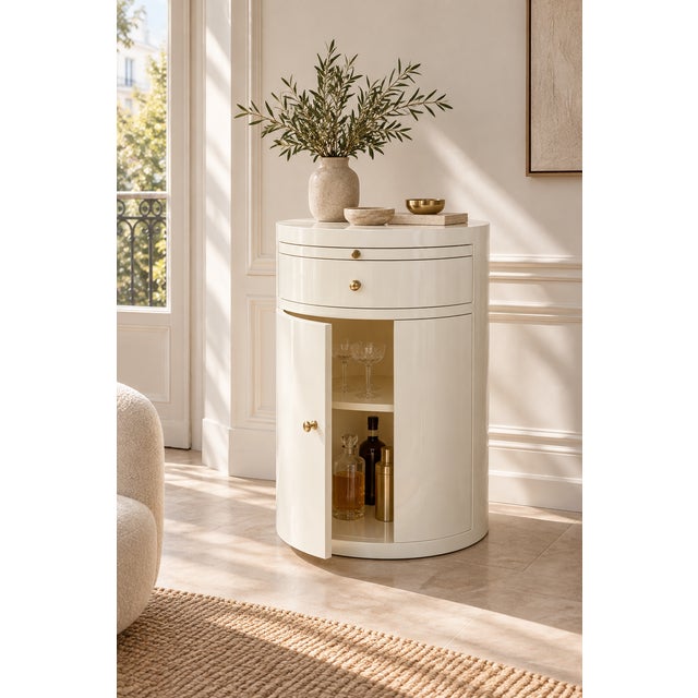Contemporary Custom Cylinder Table by William Switzer For Sale - Image 3 of 4