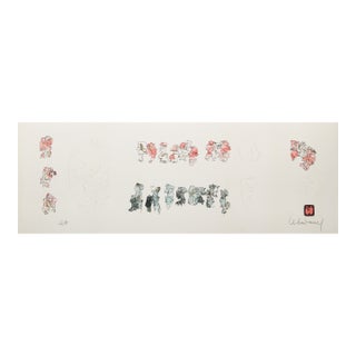 Untitled - Figure Studies, Signed Lithograph With Embossing by Lebadang (Aka Hoi) For Sale