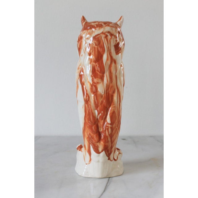 Burnt Orange Vintage Black Hills Clay Pottery Owl For Sale - Image 8 of 10